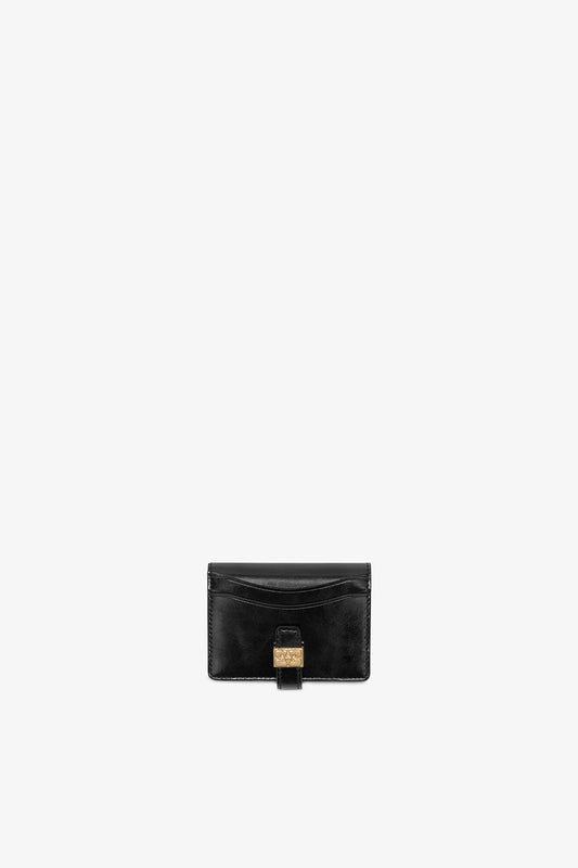 Black Sue Slim Card Holder in Black
