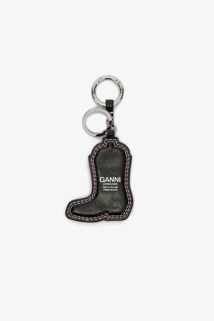 Western Boot Keyring in Black
