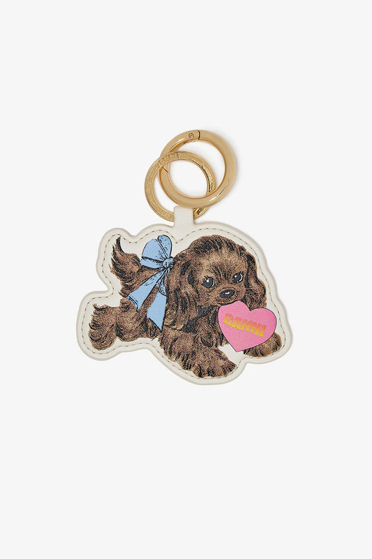 Tobacco Brown Brown Puppy Keyring
