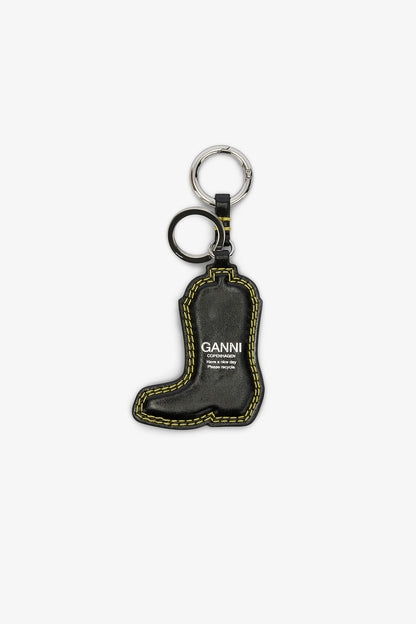 Western Boot Keyring in Black