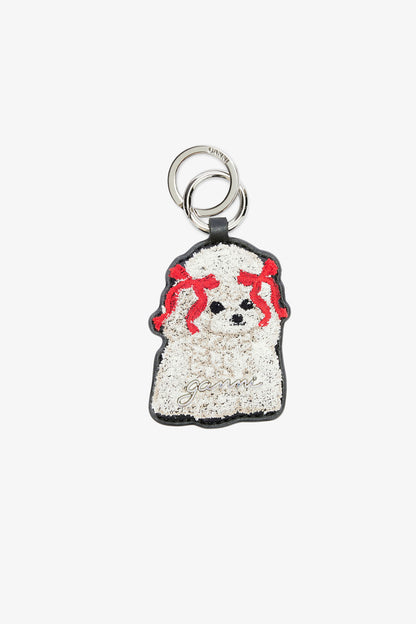 Black Joy Dog Bow Keyring