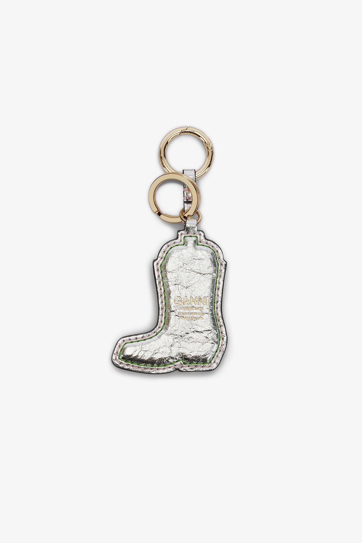 Multicolour Western Boot Keyring in Metallic