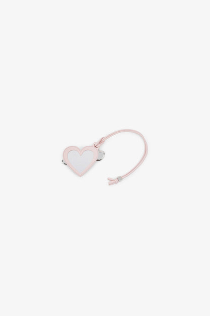 Chalk Pink Heart Mirror in Pink