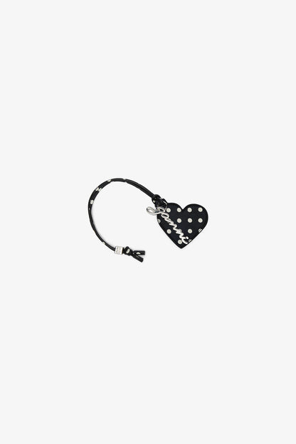 Black Heart Mirror with Dots