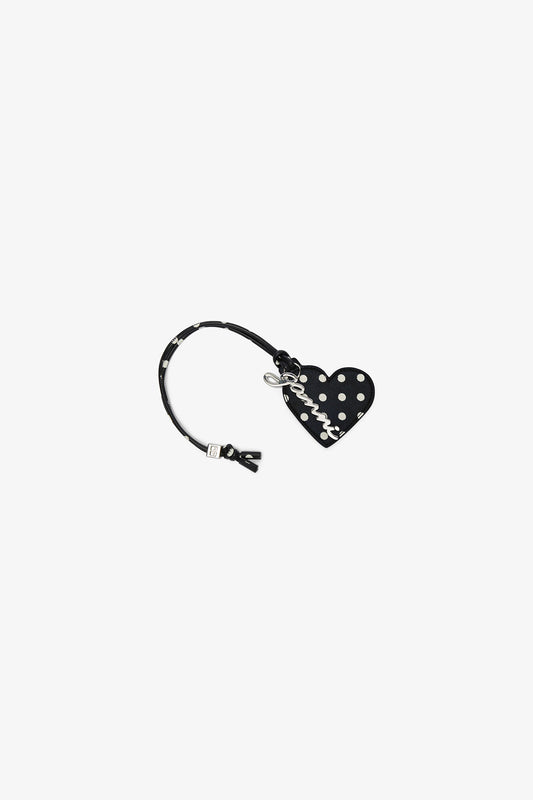 Black Heart Mirror with Dots