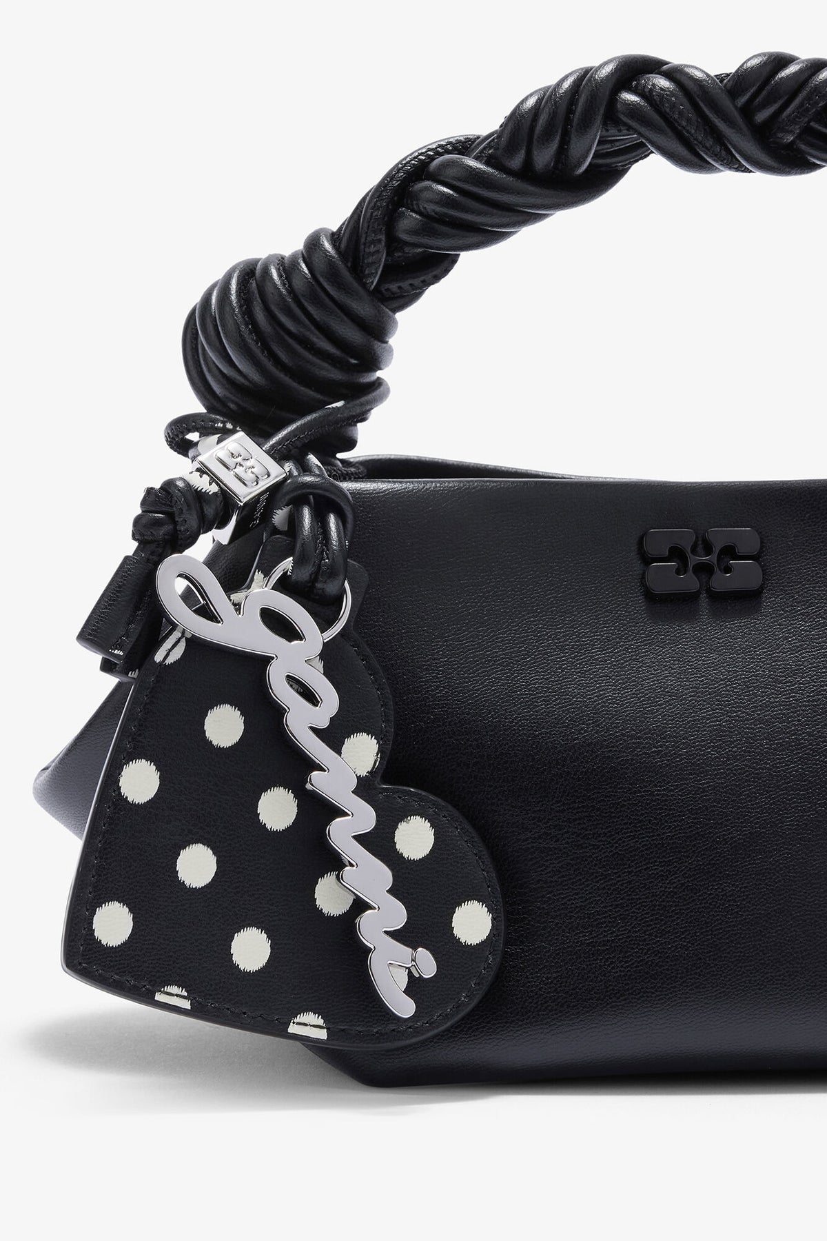 Black Heart Mirror with Dots