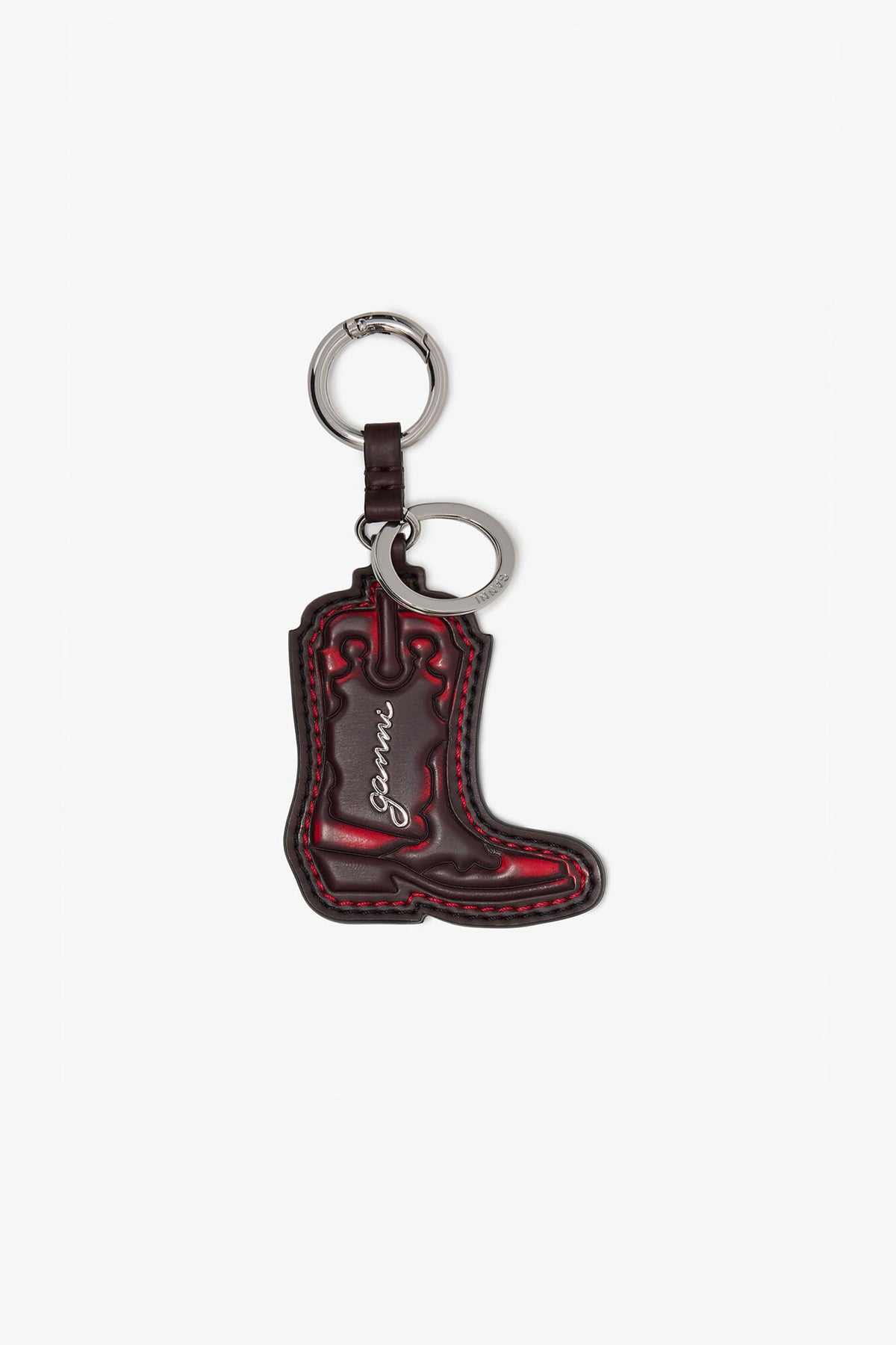 Black/Dark Burgundy Red Western Boot Keyring