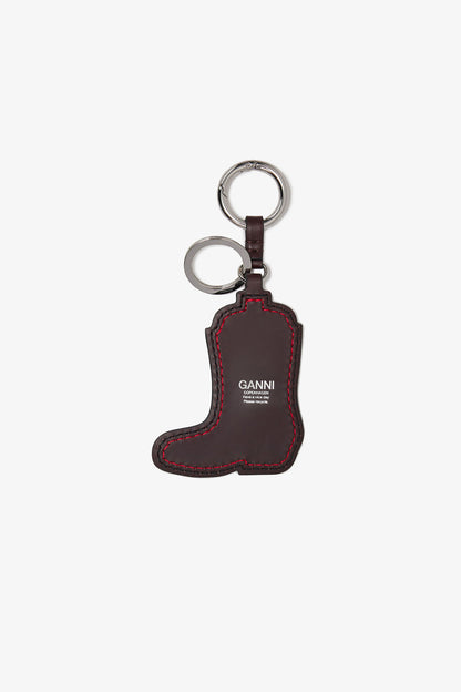 Black/Dark Burgundy Red Western Boot Keyring