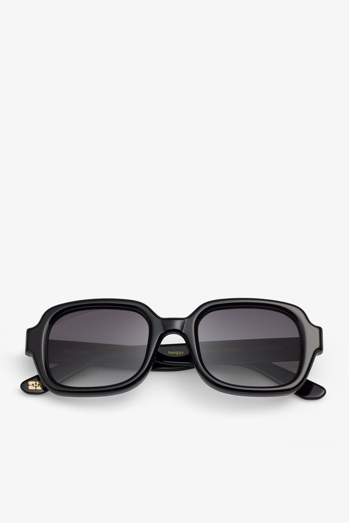 Black GANNI x Ace & Tate Black Twiggy Sunglasses