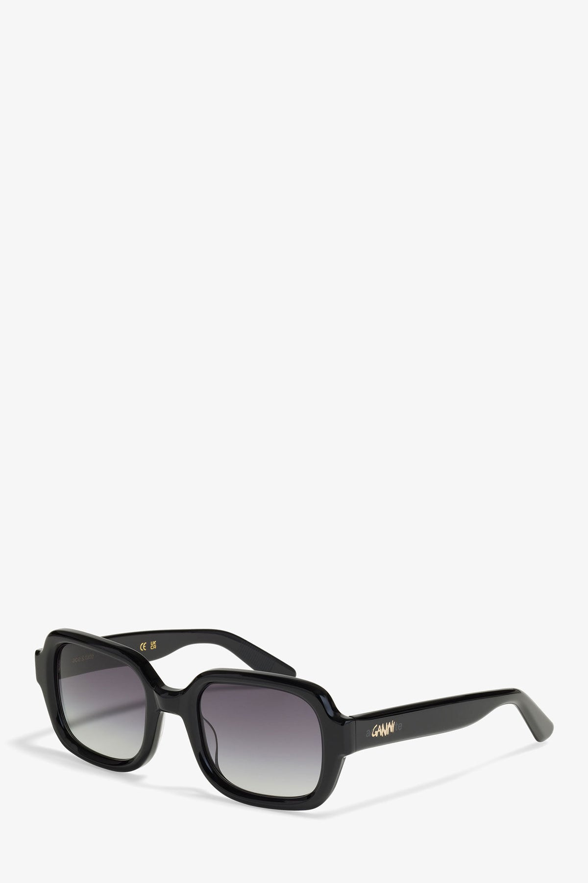 Black GANNI x Ace & Tate Black Twiggy Sunglasses