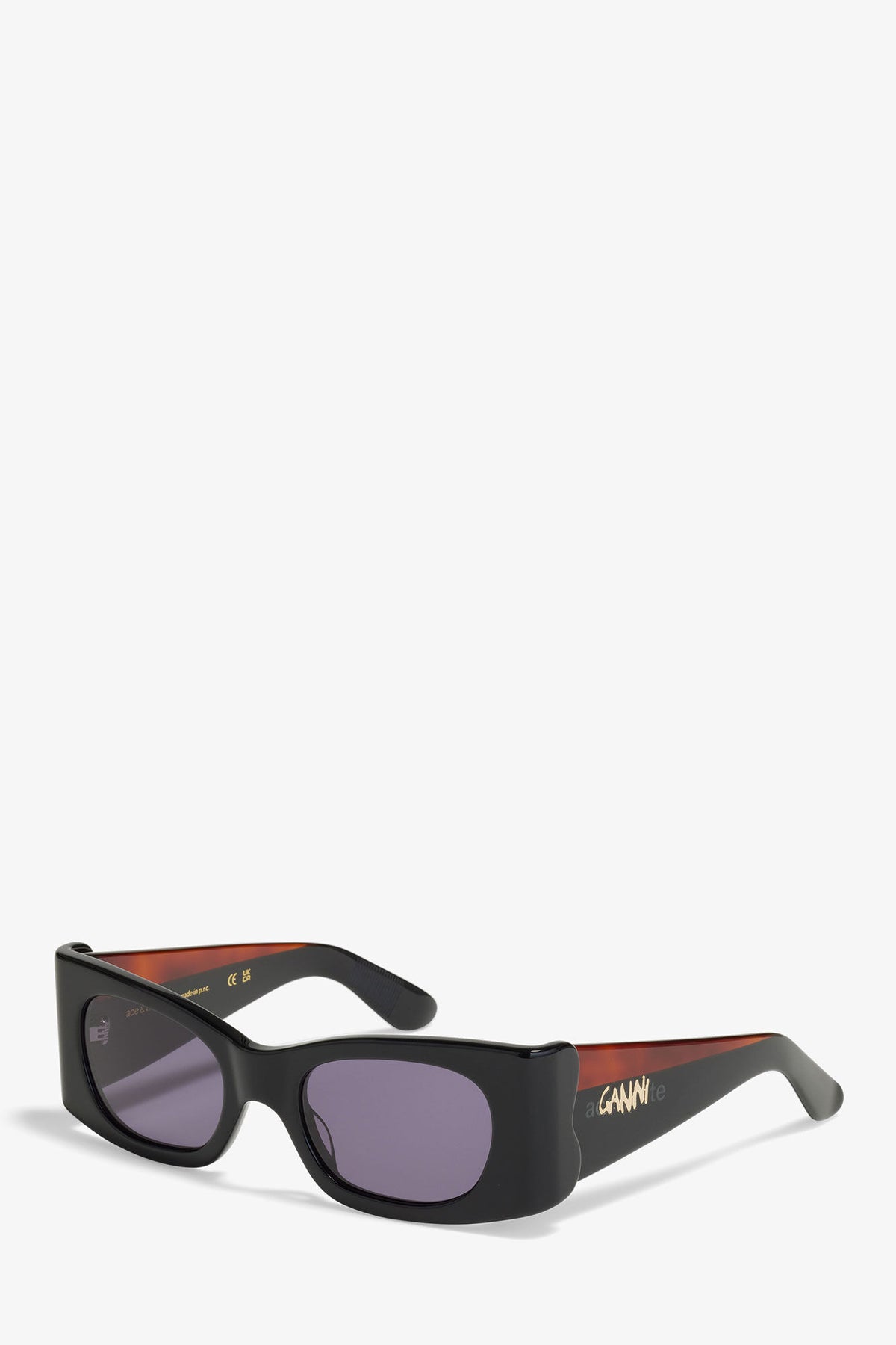Black GANNI x Ace & Tate Black Kayla Sunglasses