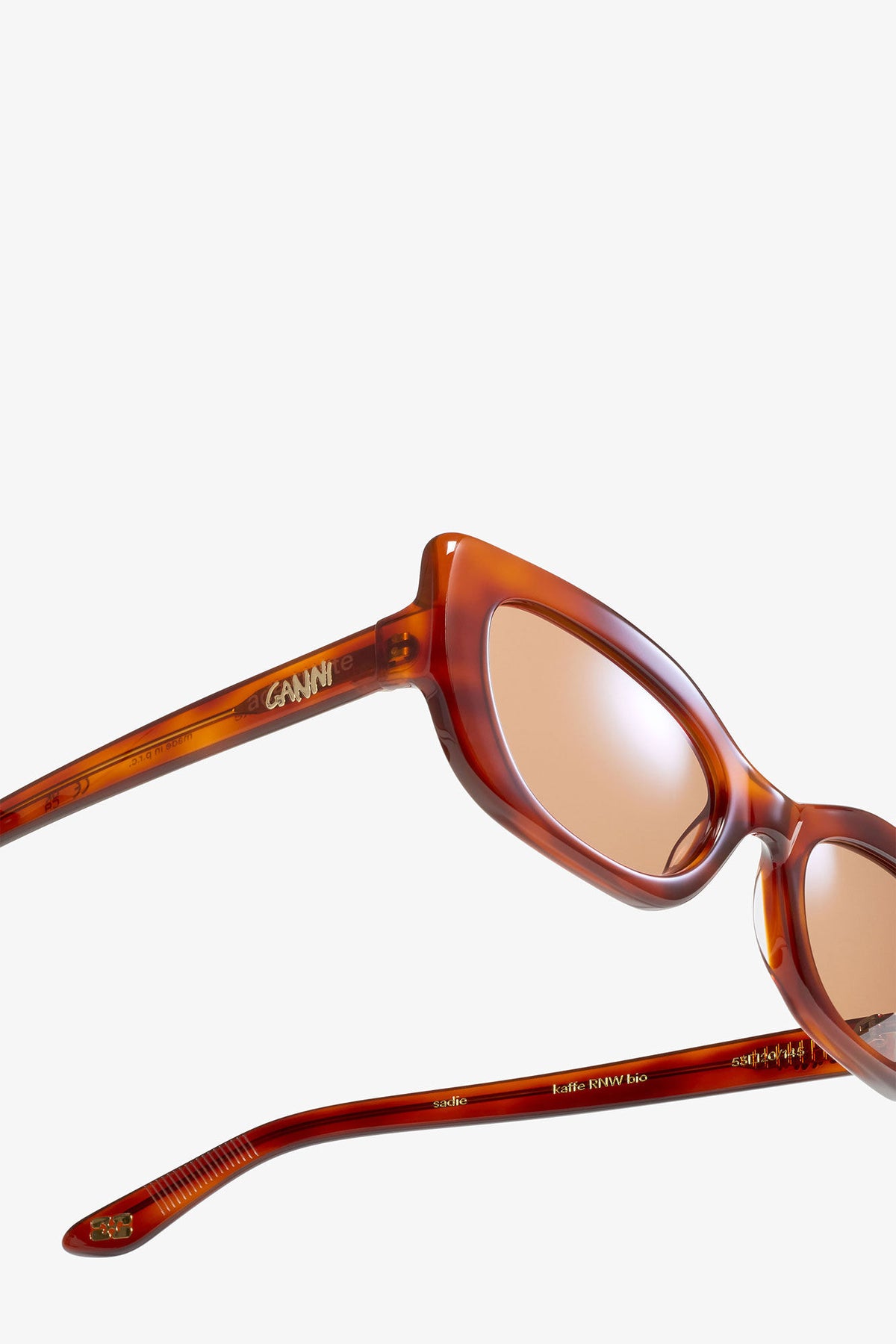Tiger's Eye GANNI x Ace & Tate Tiger's Eye Sadie Sunglasses