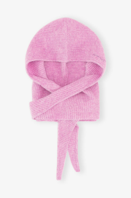 Corsage Pink Soft Wool Balaclava