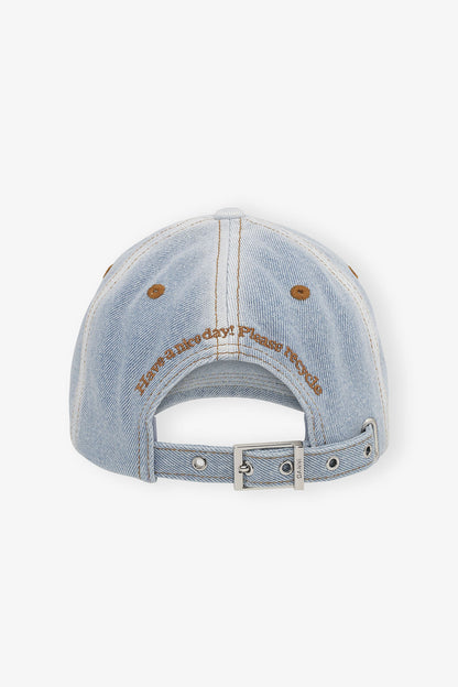 Light Denim Cap in Light Blue Denim