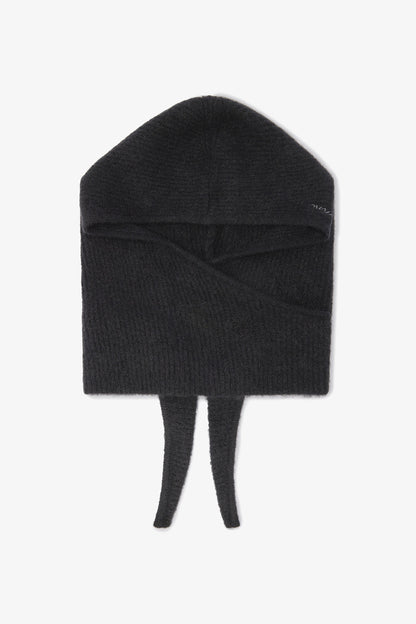 Black Black Soft Wool Balaclava