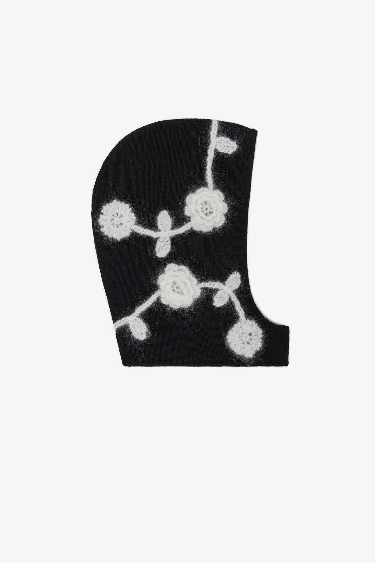 Black Black Flower Balaclava