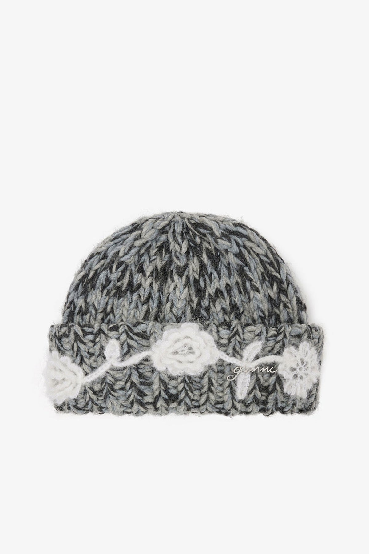 Phantom Grey Wool Handknit Beanie