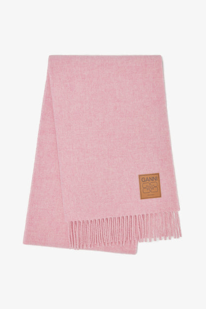 Mauve Morn Pink Wool Scarf