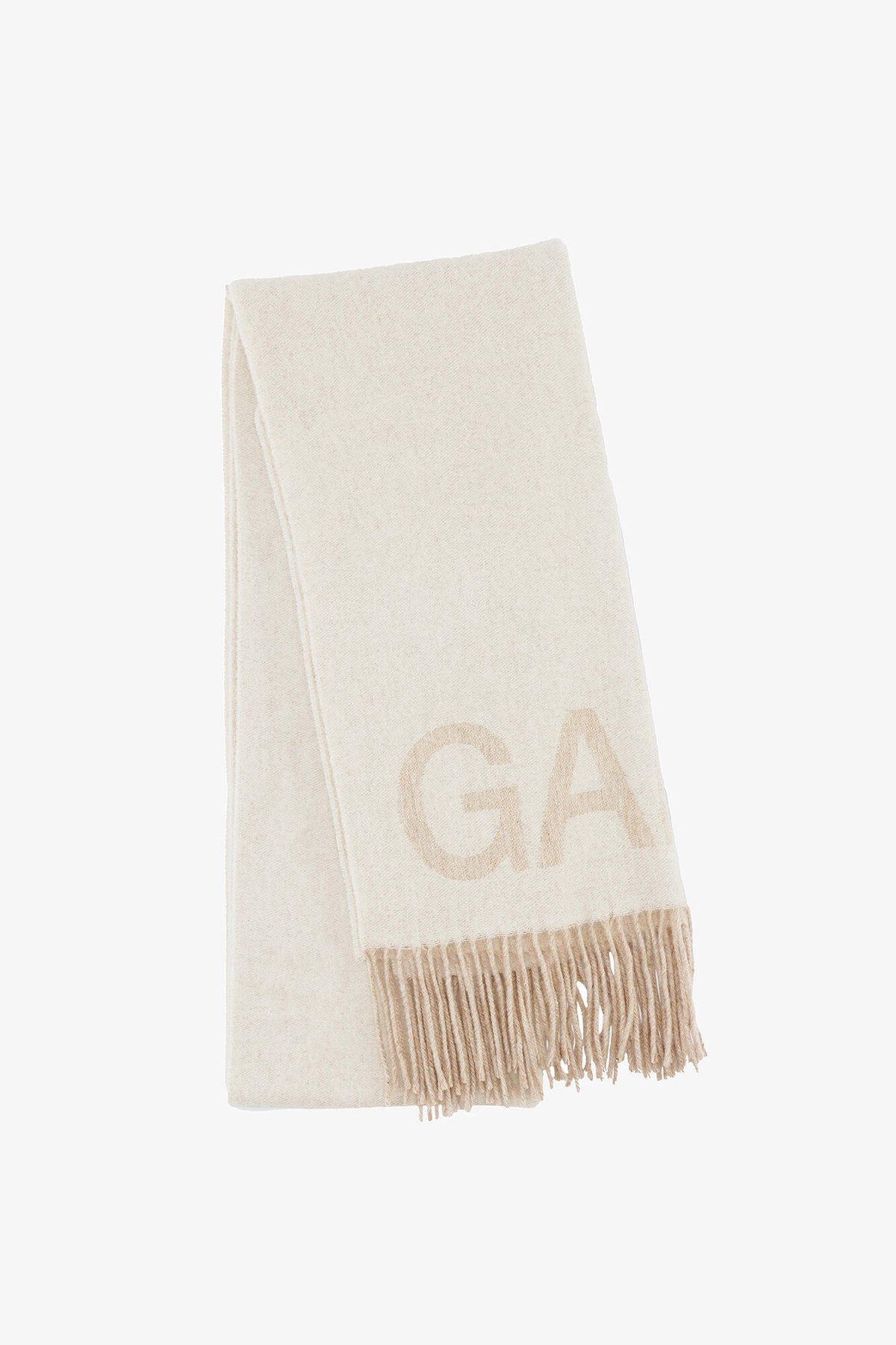 Egret Ivory Fringed Scarf
