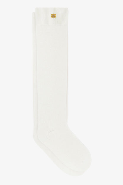Egret Ivory Wool Mix Socks