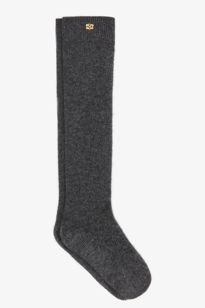 Phantom Dark Grey Wool Mix Socks