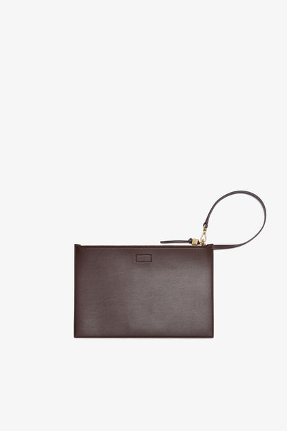 Chicory Coffee Bou Flat Pouch with Western Boot